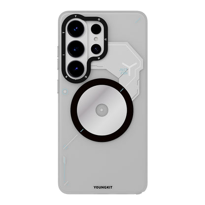 Galaxy S26 Ultra Kılıf M-safe Şarj Özellikli Disk Desenli Youngkit Disc Battle Kılıf