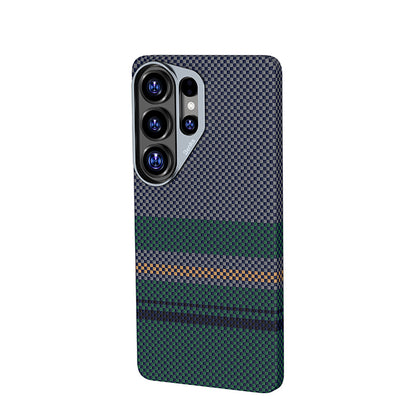 Galaxy S26 Ultra Kılıf M-safe Şarj Özellikli Karbon Fiber Tasarımlı Benks Aurora ArmorAir Kevlar Kılıf