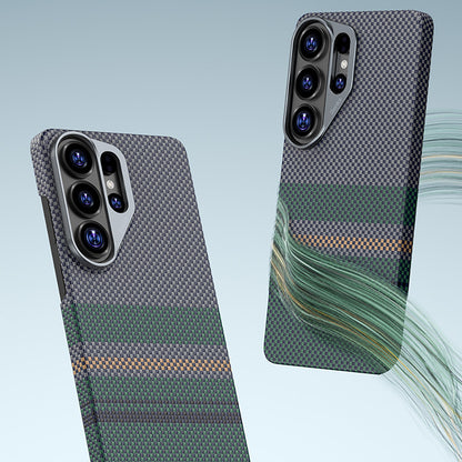 Galaxy S26 Ultra Kılıf M-safe Şarj Özellikli Karbon Fiber Tasarımlı Benks Aurora ArmorAir Kevlar Kılıf