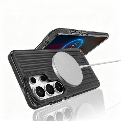 Galaxy S26 Ultra Kılıf M-safe Şarj Özellikli Oyuklu Tasarım Mutural Luggage Serisi Kılıf
