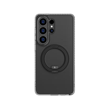 Galaxy S26 Ultra Kılıf M-safe Şarj Özellikli Şeffaf 360 Derece Standlı Amazingthing Titan MagSpin Serisi Kılıf