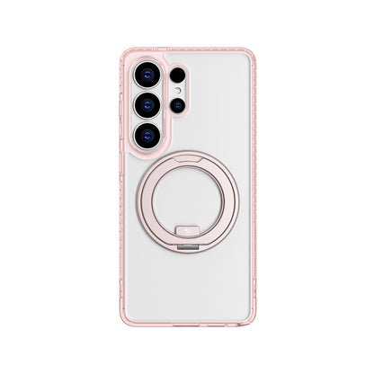 Galaxy S26 Ultra Kılıf M-safe Şarj Özellikli Şeffaf 360 Derece Standlı Amazingthing Titan MagSpin Serisi Kılıf