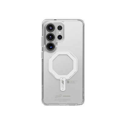 Galaxy S26 Ultra Kılıf M-safe Şarj Özellikli Şeffaf Airbag Tasarımlı Skinarma Saido Mag-Charge Nightglow Kılıf