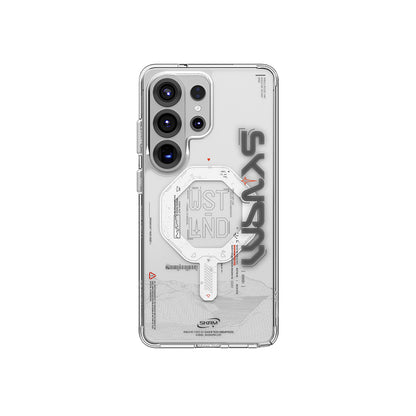 Galaxy S26 Ultra Kılıf M-safe Şarj Özellikli Yazı Desenli Airbag Tasarımlı Skinarma Sonix Kılıf