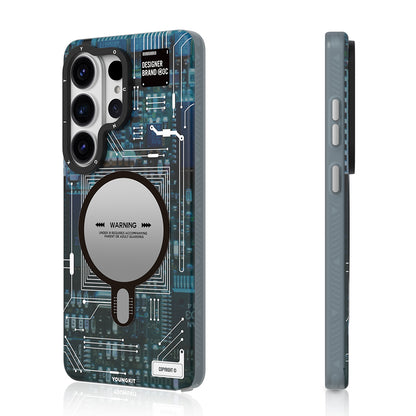 Galaxy S26 Ultra Kılıf M-safe Şarj Özellikli Youngkit 360 Derece Standlı Technology Serisi Kılıf