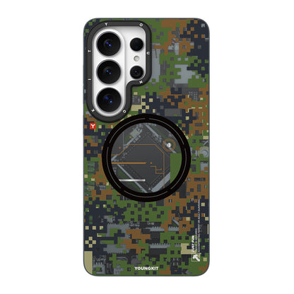 Galaxy S26 Ultra Kılıf M-Safe Şarj Özellikli Youngkit Camouflage Sykell Serisi Kılıf