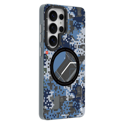 Galaxy S26 Ultra Kılıf M-Safe Şarj Özellikli Youngkit Camouflage Sykell Serisi Kılıf
