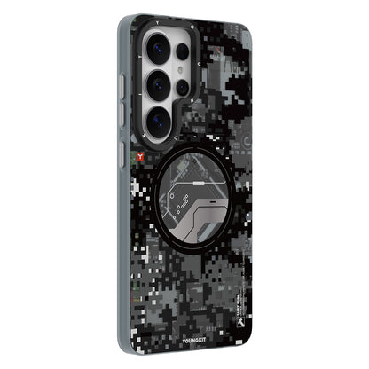 Galaxy S26 Ultra Kılıf M-Safe Şarj Özellikli Youngkit Camouflage Sykell Serisi Kılıf
