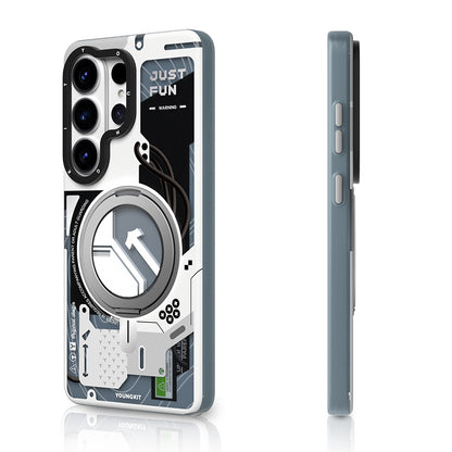 Galaxy S26 Ultra Kılıf M-safe Şarj Özellikli Youngkit Starship Serisi Kılıf