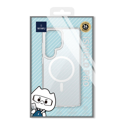 Galaxy S26 Ultra Kılıf Wiwu MCC-101 iShield Pro Serisi M-safe Şarj Özellikli Crystal Sert PC Kılıf