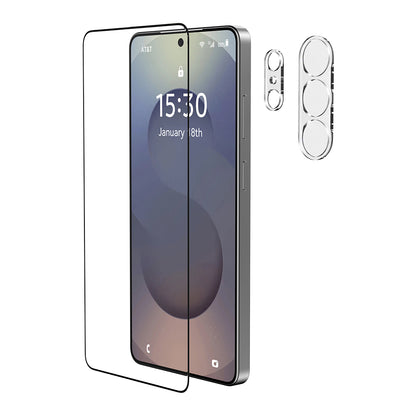 Galaxy S26 Ultra Raptic 2in1 Bundle Kit Parmak İzi BırakmayanTemperli Ekran Koruyucu + Lens Koruyucu Set