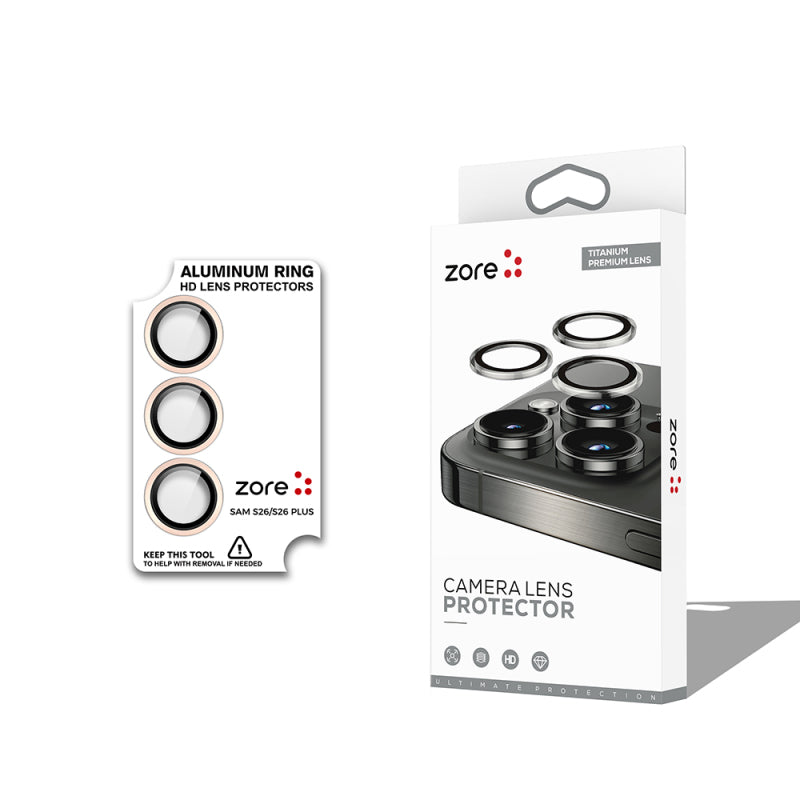 Galaxy S26 Zore CL-12 Premium Safir Parmak İzi Bırakmayan Anti-Reflective Kamera Lens Koruyucu