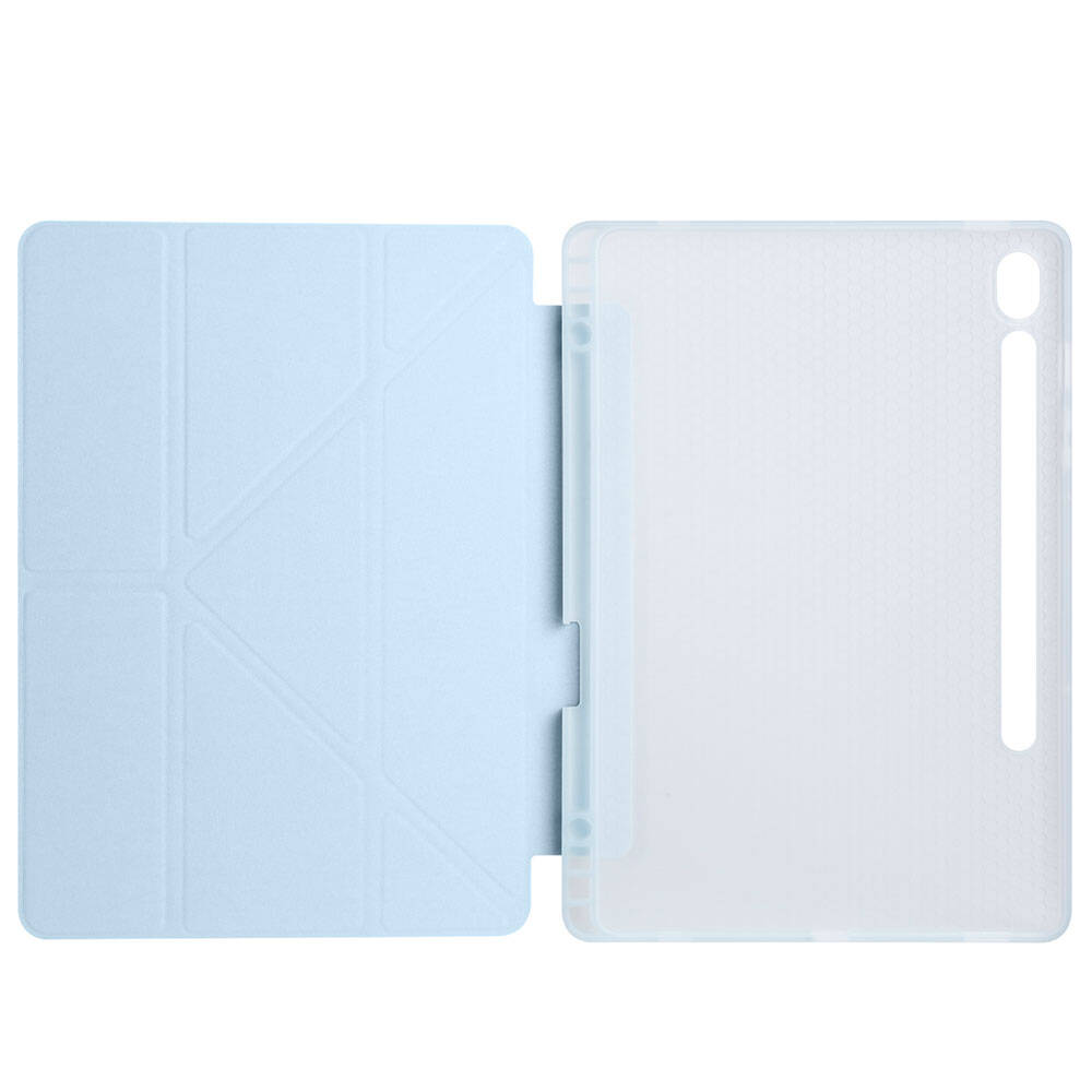 Galaxy Tab S10 FE Kılıf Zore Tri Folding Kalem Bölmeli Standlı Kılıf