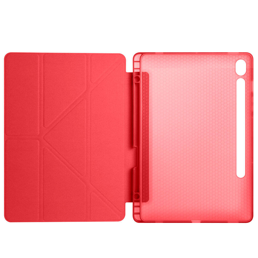 Galaxy Tab S10 FE Kılıf Zore Tri Folding Kalem Bölmeli Standlı Kılıf