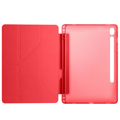 Galaxy Tab S10 FE Kılıf Zore Tri Folding Kalem Bölmeli Standlı Kılıf