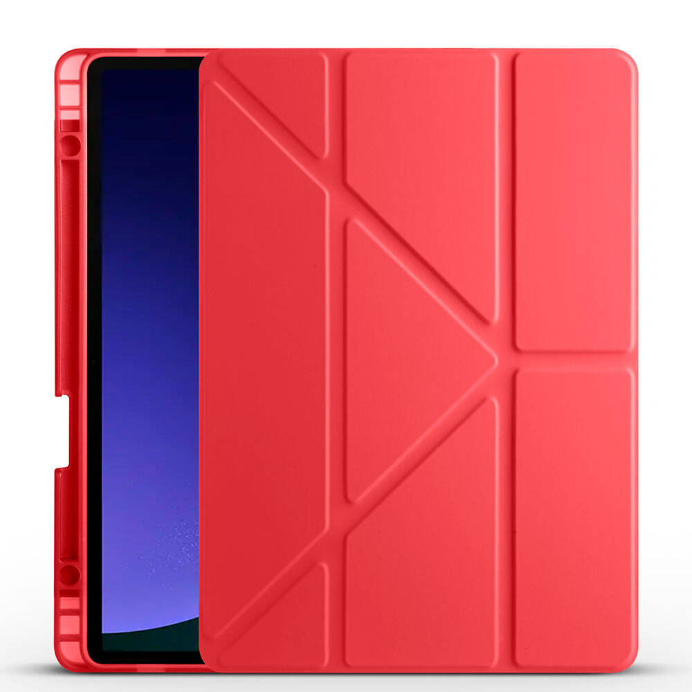 Galaxy Tab S10 FE Kılıf Zore Tri Folding Kalem Bölmeli Standlı Kılıf