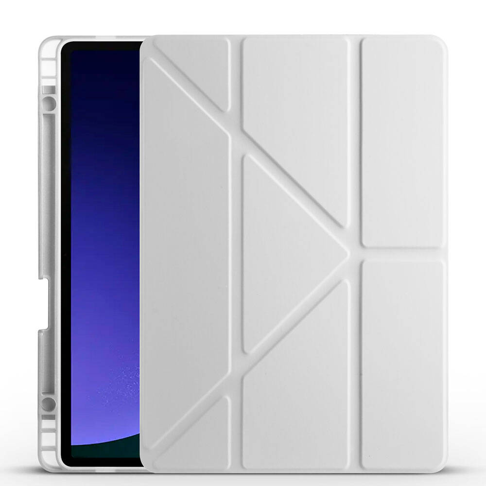 Galaxy Tab S10 FE Kılıf Zore Tri Folding Kalem Bölmeli Standlı Kılıf