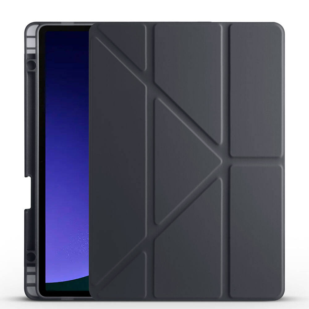 Galaxy Tab S10 Lite Kılıf Zore Tri Folding Kalem Bölmeli Standlı Kılıf