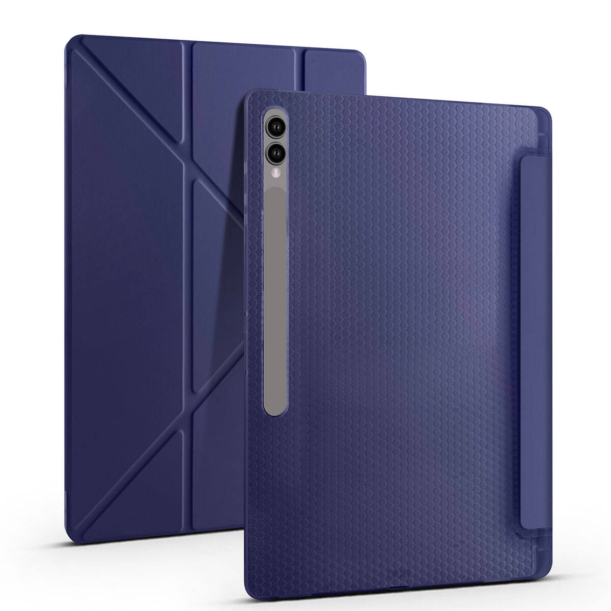 Galaxy Tab S10 Ultra Kılıf Zore Tri Folding Kalem Bölmeli Standlı Kılıf