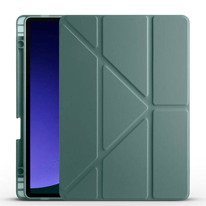 Galaxy Tab S9 Kılıf Zore Tri Folding Kalem Bölmeli Standlı Kılıf