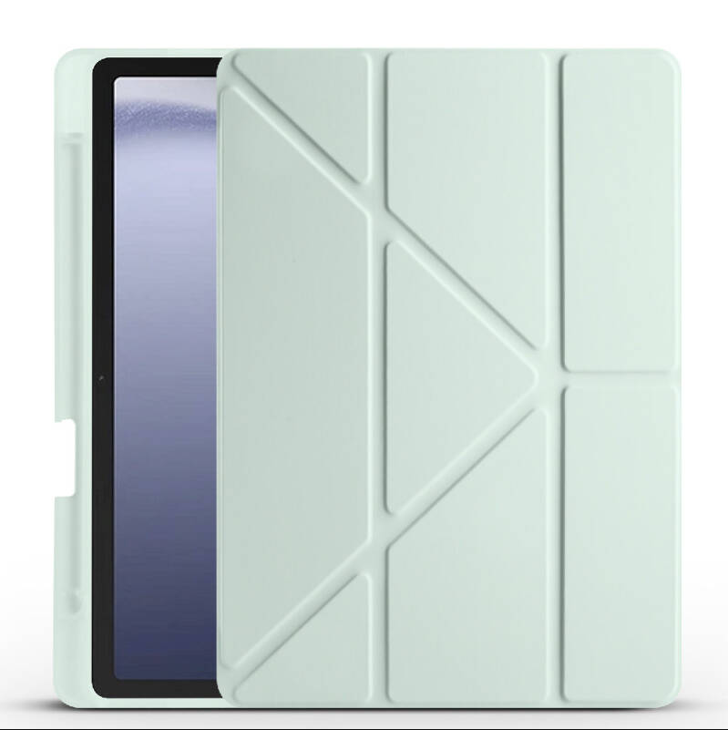 Galaxy Tab S9 Kılıf Zore Tri Folding Kalem Bölmeli Standlı Kılıf