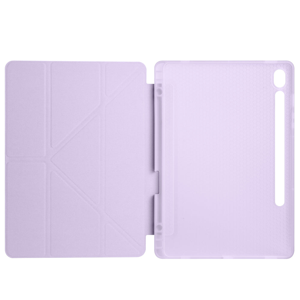 Galaxy Tab S9 Kılıf Zore Tri Folding Kalem Bölmeli Standlı Kılıf
