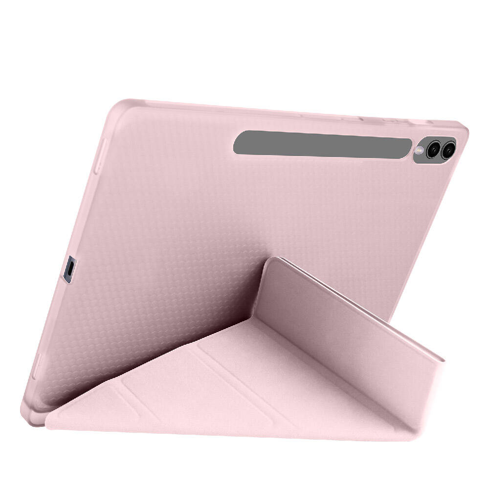 Galaxy Tab S9 Plus Kılıf Zore Tri Folding Kalem Bölmeli Standlı Kılıf