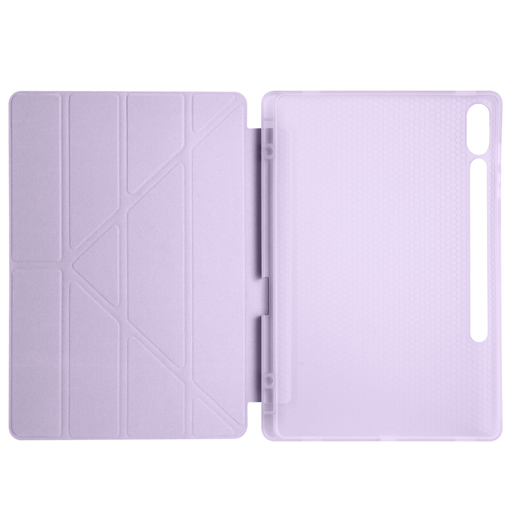 Galaxy Tab S9 Plus Kılıf Zore Tri Folding Kalem Bölmeli Standlı Kılıf