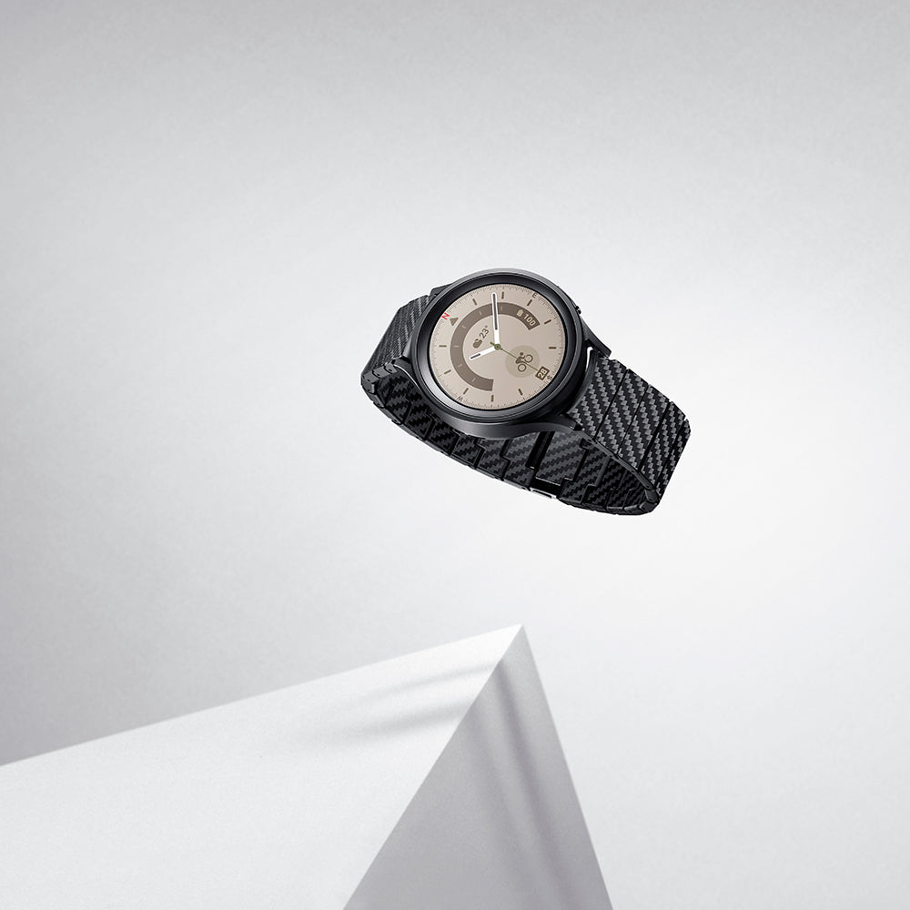 Galaxy Watch 4 44mm Karbon Fiber Pitaka Modern Serisi Black-Grey Twill Kordon
