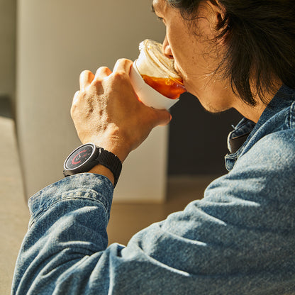 Galaxy Watch 4 Classic 42mm Karbon Fiber Pitaka Modern Serisi Black-Grey Twill Kordon