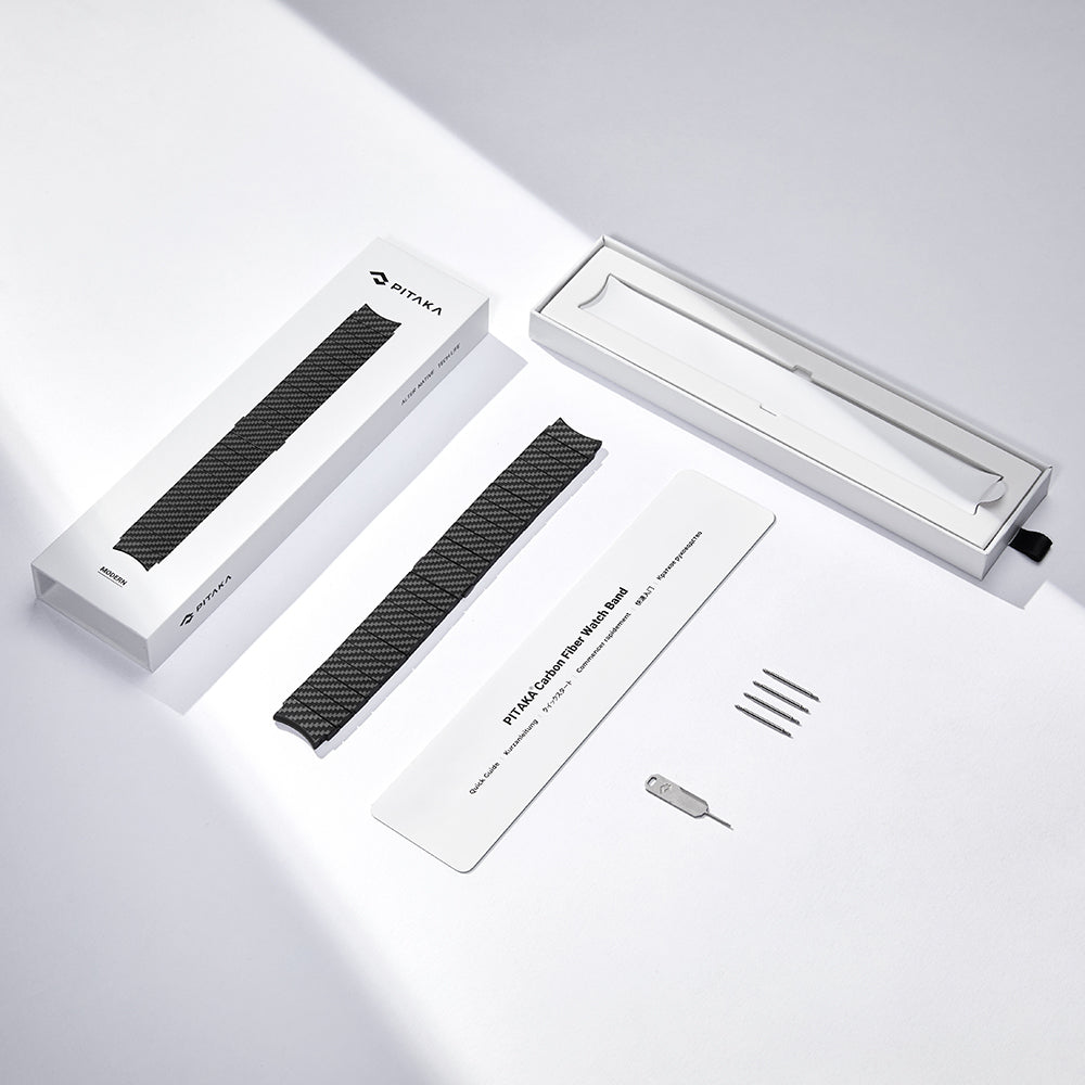 Galaxy Watch 6 40mm Karbon Fiber Pitaka Modern Serisi Black-Grey Twill Kordon