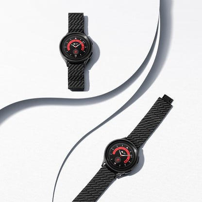 Galaxy Watch 6 44mm Karbon Fiber Pitaka Modern Serisi Black-Grey Twill Kordon