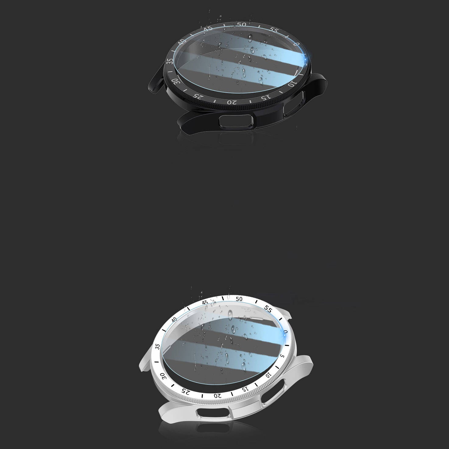 Galaxy Watch 6 Classic 47mm Sert PC Kasa ve Ekran Koruyucu Zore Sport Watch Gard 29