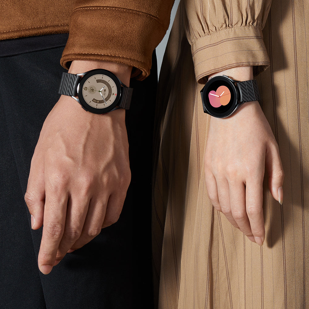 Galaxy Watch 7 44mm Karbon Fiber Pitaka Modern Serisi Black-Grey Twill Kordon