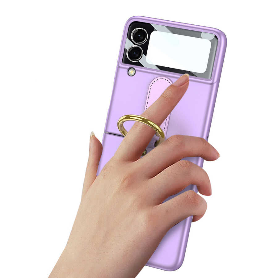 Galaxy Z Flip 3 Kılıf Zore Flip Ring Kıpta Kılıf