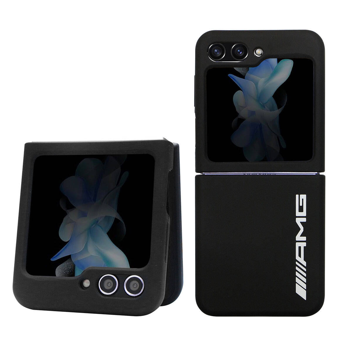 Galaxy Z Flip 5 Kılıf AMG M-safe Şarj Özellikli Büyük Logo Dizayn Orijinal Lisanslı Kılıf