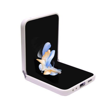 Galaxy Z Flip 5 Kılıf Guess Orijinal Lisanslı PU Deri Taşlı Üçgen Logo 4G Desenli Strass Kılıf