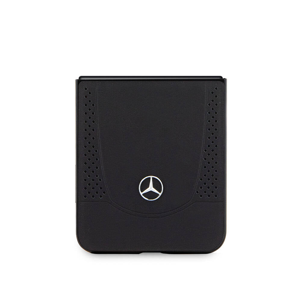 Galaxy Z Flip 5 Kılıf Mercedes Benz OrijinalLisanslı Metal Yıldız Logolu Urban Deri Kılıf
