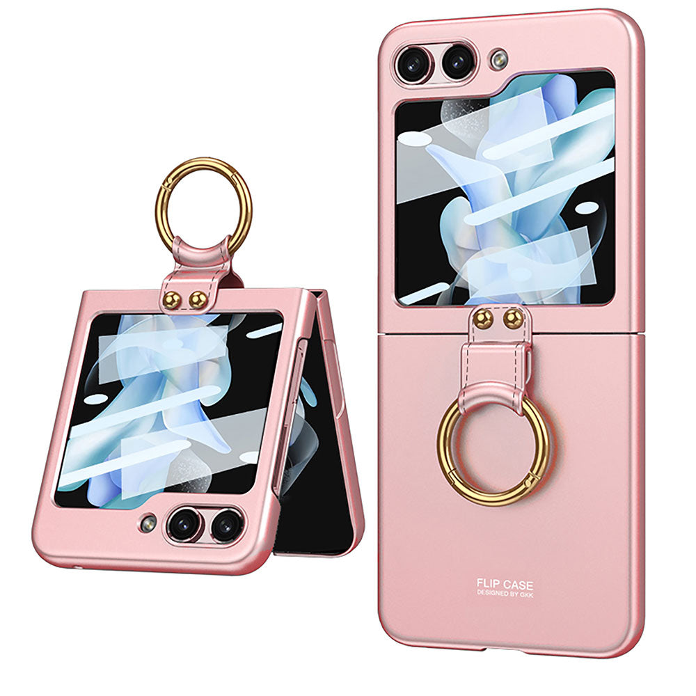 Galaxy Z Flip 5 Kılıf Zore Kıpta Yüzüklü Flip Sert Kılıf