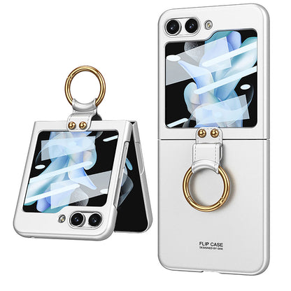 Galaxy Z Flip 5 Kılıf Zore Kıpta Yüzüklü Flip Sert Kılıf