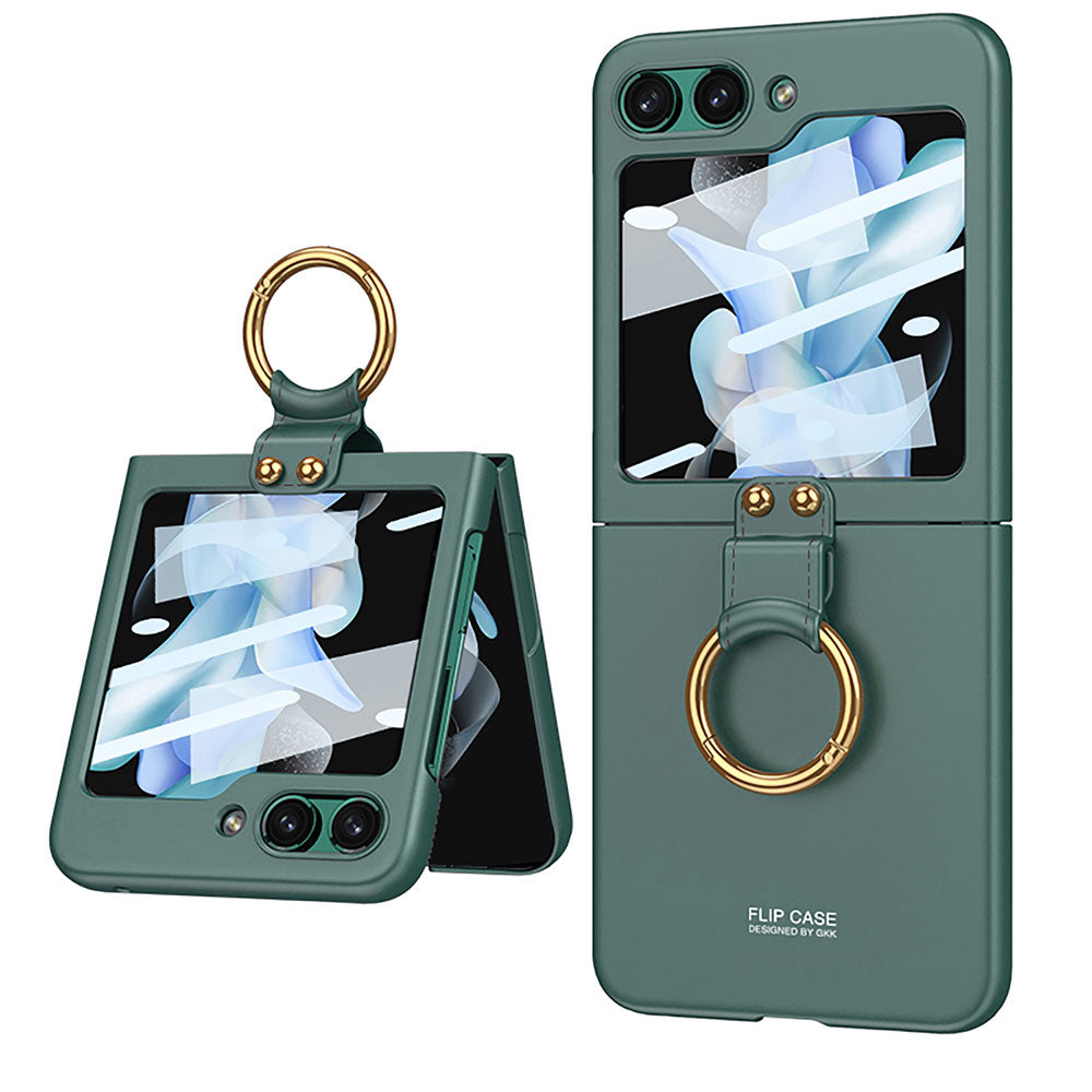 Galaxy Z Flip 5 Kılıf Zore Kıpta Yüzüklü Flip Sert Kılıf