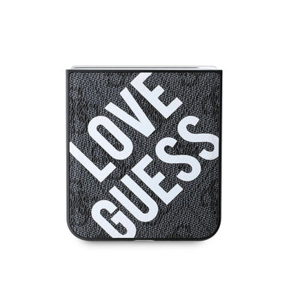 Galaxy Z Flip 6 Kılıf Guess Orijinal Lisanslı M-safe Şarj Özellikli Love Guess Printing Kılıf