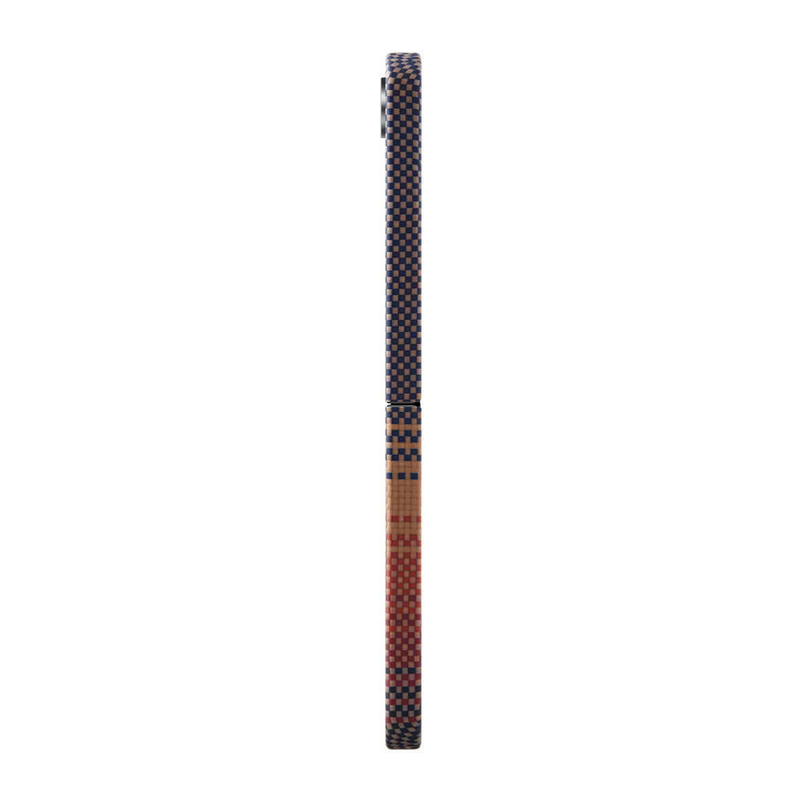 Galaxy Z Flip 6 Kılıf M-safe Şarj Özellikli Aramid Fiber Pitaka Tactile Woven Sunset-Moonrise Serisi Sunset Kılıf