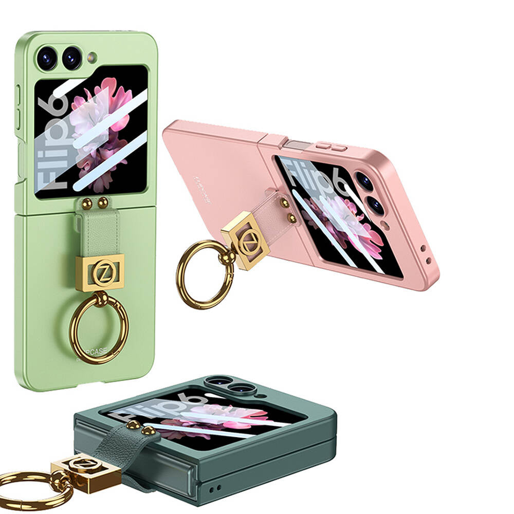 Galaxy Z Flip 6 Kılıf Zore Z Harfli Yüzüklü Kıpta Kılıf