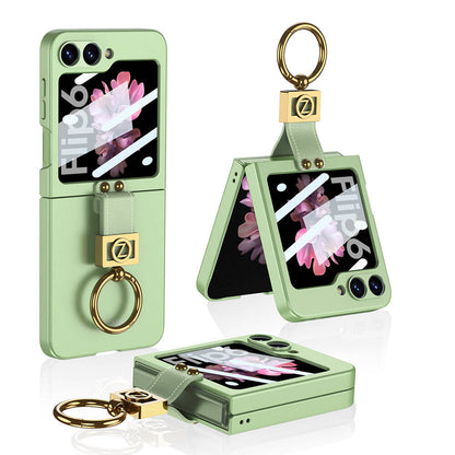 Galaxy Z Flip 6 Kılıf Zore Z Harfli Yüzüklü Kıpta Kılıf