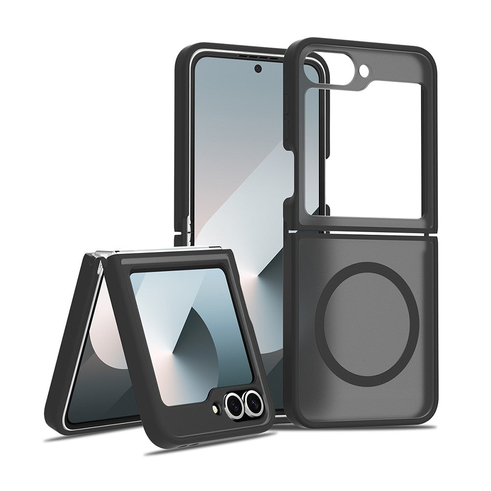 Galaxy Z Flip 7 FE Kılıf M-Safe Şarj Özellikli Kamera Korumalı Zore Lunex Kılıf