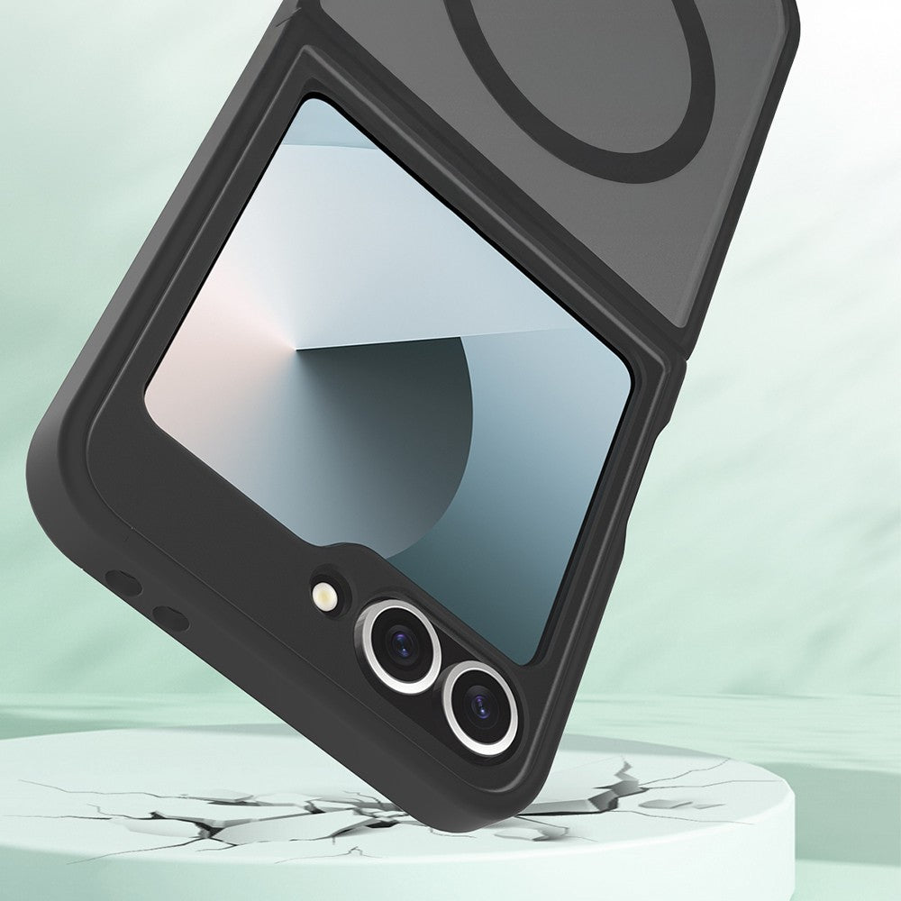 Galaxy Z Flip 7 FE Kılıf M-Safe Şarj Özellikli Kamera Korumalı Zore Lunex Kılıf