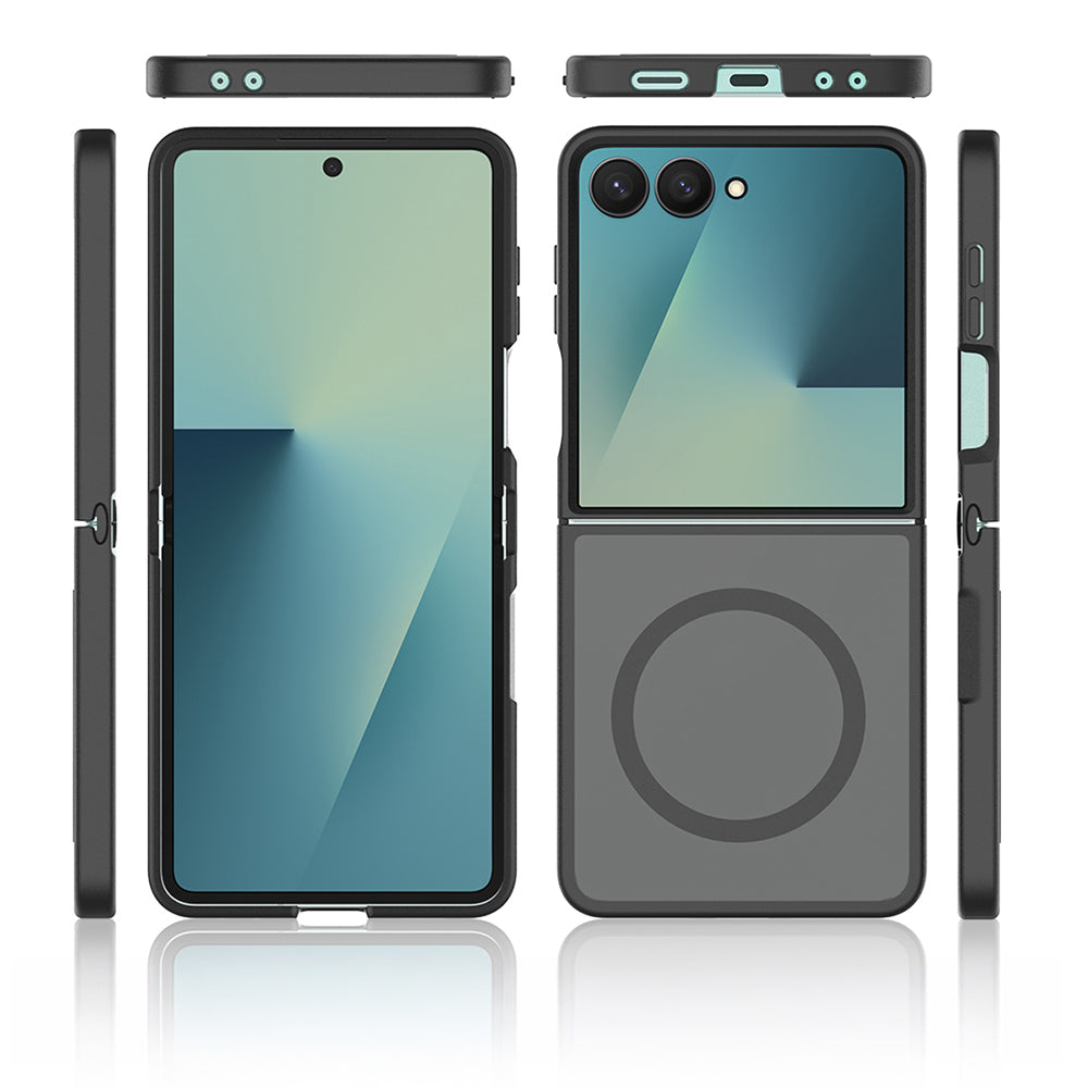 Galaxy Z Flip 7 Kılıf M-Safe Şarj Özellikli Kamera Korumalı Zore Lunex Kılıf