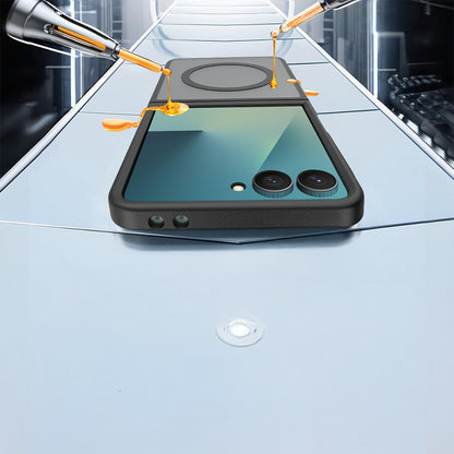 Galaxy Z Flip 7 Kılıf M-Safe Şarj Özellikli Kamera Korumalı Zore Lunex Kılıf