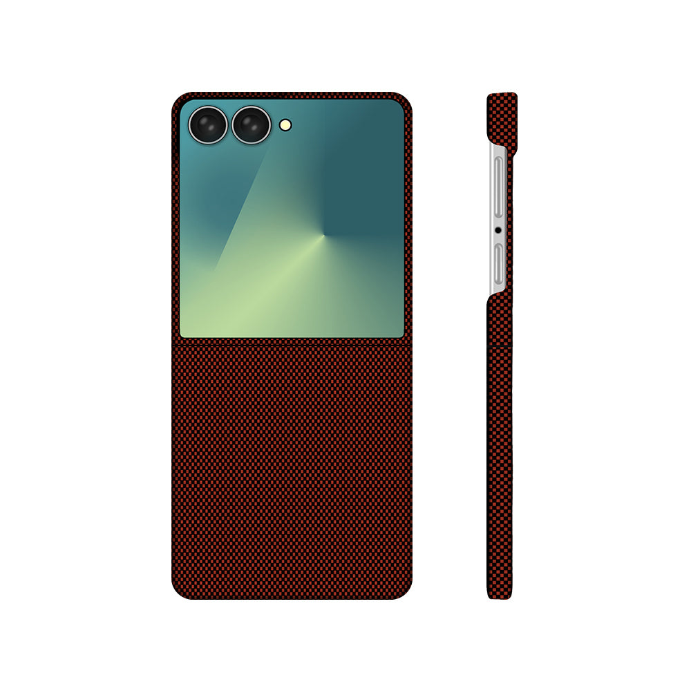 Galaxy Z Flip 7 Kılıf M-Safe Şarj Özellikli Zore Paris Zerre Sert PC Kılıf